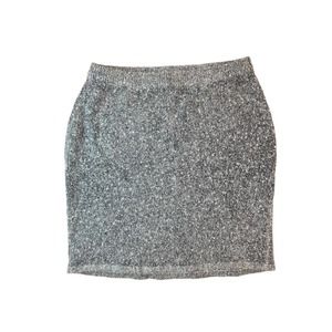 Dressbarn Vintage Gray Angora Silk‎ Lambswool Skirt Size M
